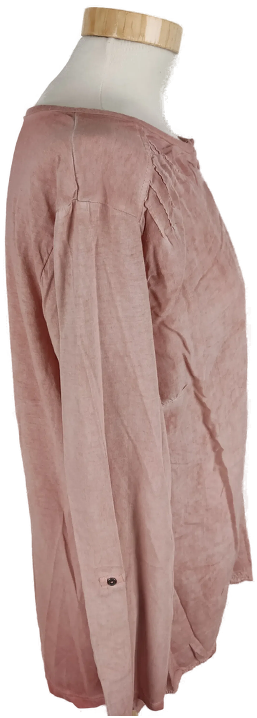 T-Shirt "Charles Vögele", langarm mit Rundhalsausschnitt, altrosa meliert, Größe XL – Bild 6