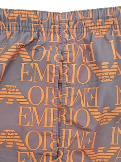 EMPORIO ARMANI Herren Badeshorts, grau/orange - Gr. XL  - Bild 3