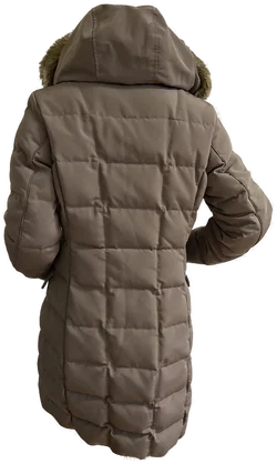 GEOX Damen Daunenmantel mit Kapuze Gr. 36 taupe – Vorschau 2