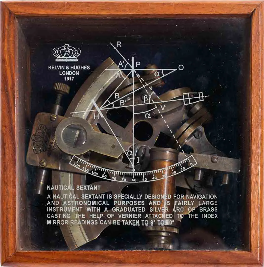 Vintage Wunder der Technik Sextant von Kelvin & Hughes v. 1917 – Bild 7