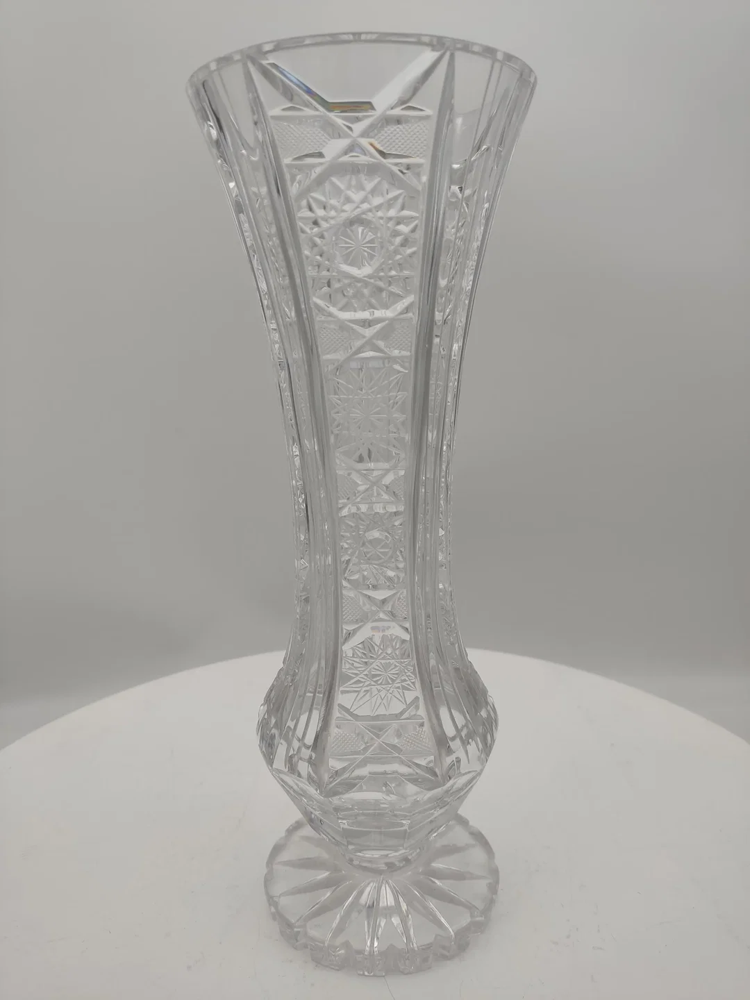 Kristallvase mit Schliffmuster | Tschechischer Vintage-Schatz - Bild 4