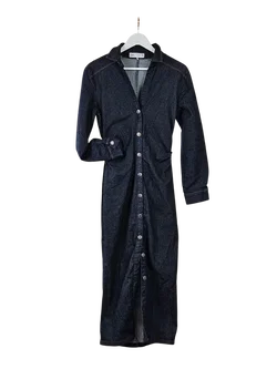 ZARA Damen Hemdblusenkleid, dunkelblau - Gr. M / 38 - Bild 1