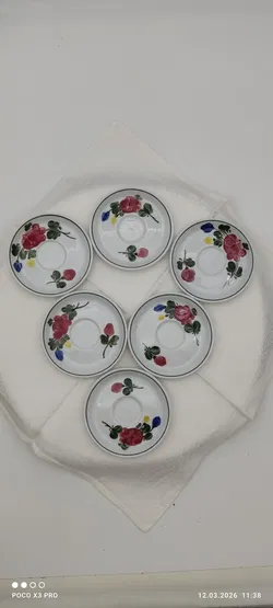 Lilien Porzellan Mocca-Untersetzer 6er | Sammlerstück - Bild 3