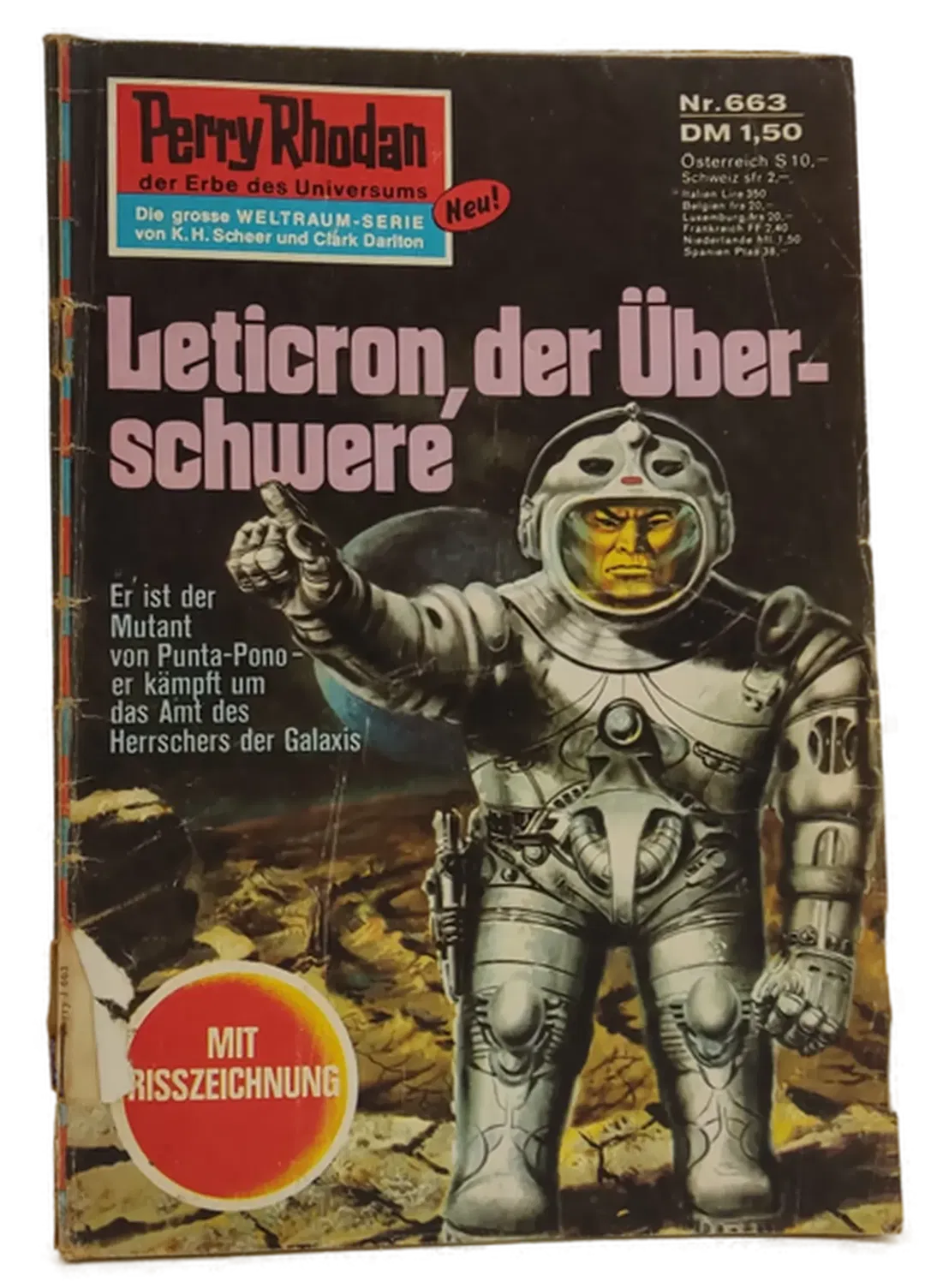 Romanheft Perry Rhodan Leticron, der Überschwere Erstauflage Nr.663 - Bild 1
