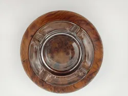 Aschenbecher Glas/Wurzelholz - Bild 2