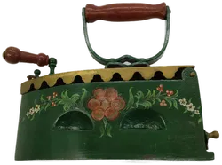 Vintage Bügeleisen Dekoobjekt bemalt und restauriert 1975 / Upcycling mit Aufsetzer - Bild 7