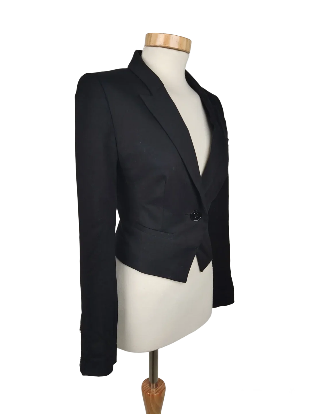 H&M Damen Blazer, schwarz - Gr. XXS  – Bild 2