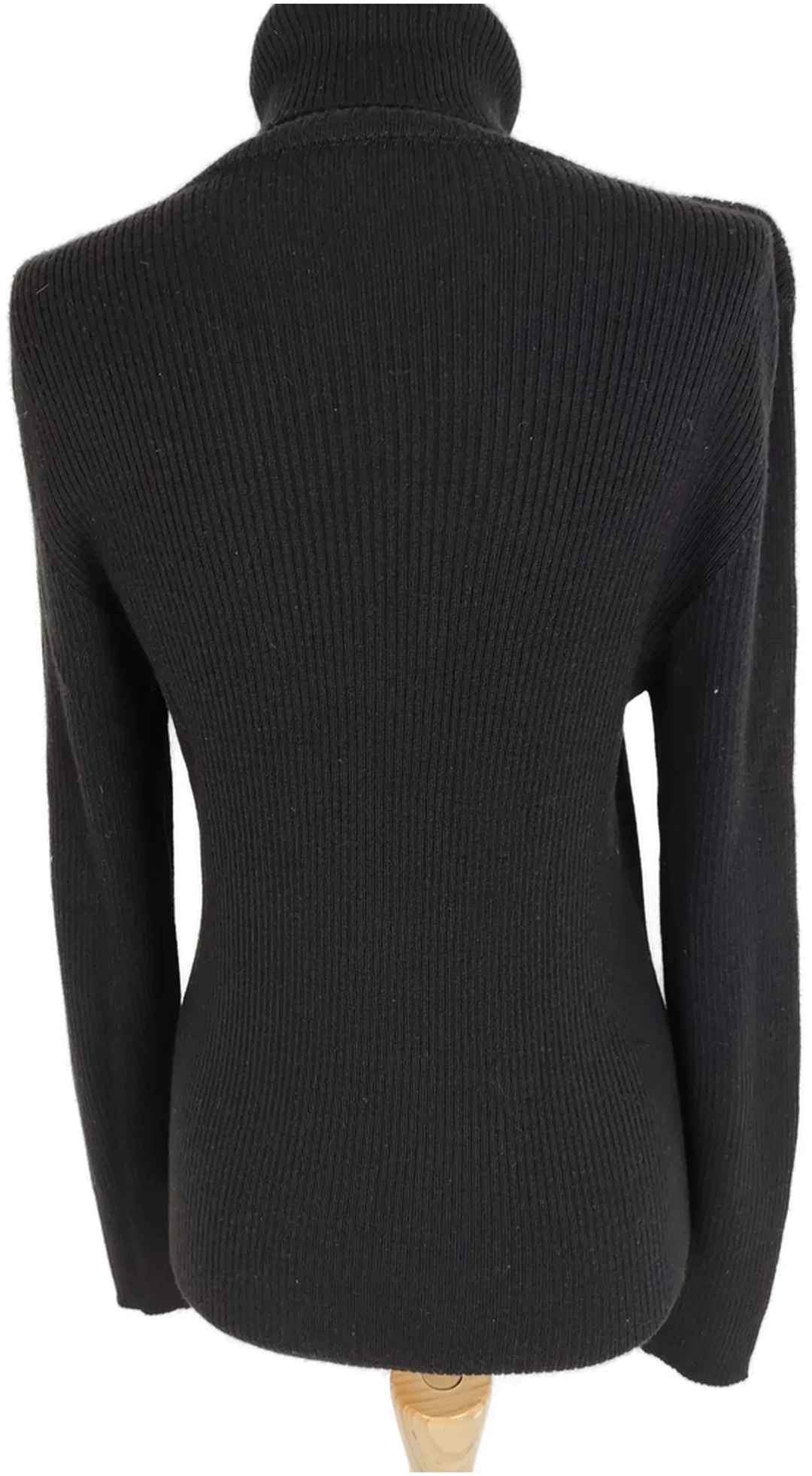 Pullover "Pal Zileri", langarm mit Rollkragen, schwarz, Größe 34 – Bild 3