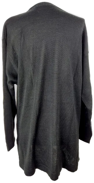 Pullover "Visco", langarm mit Rundhalsausschnitt, gestrickt, schwarz, Größe XL – Bild 3