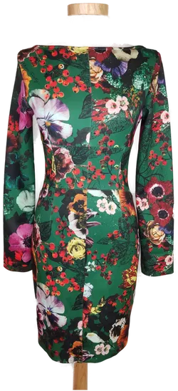 Miss Sixty Damen Kleid grün geblümt - XS/34 - Bild 1