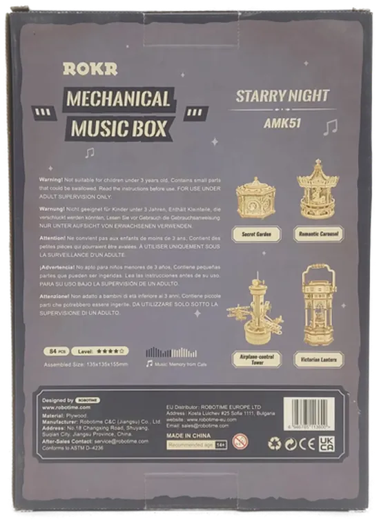 ROKR Mechanical Music Box Starry Night AMK51 Spieluhr Bausatz – Bild 2