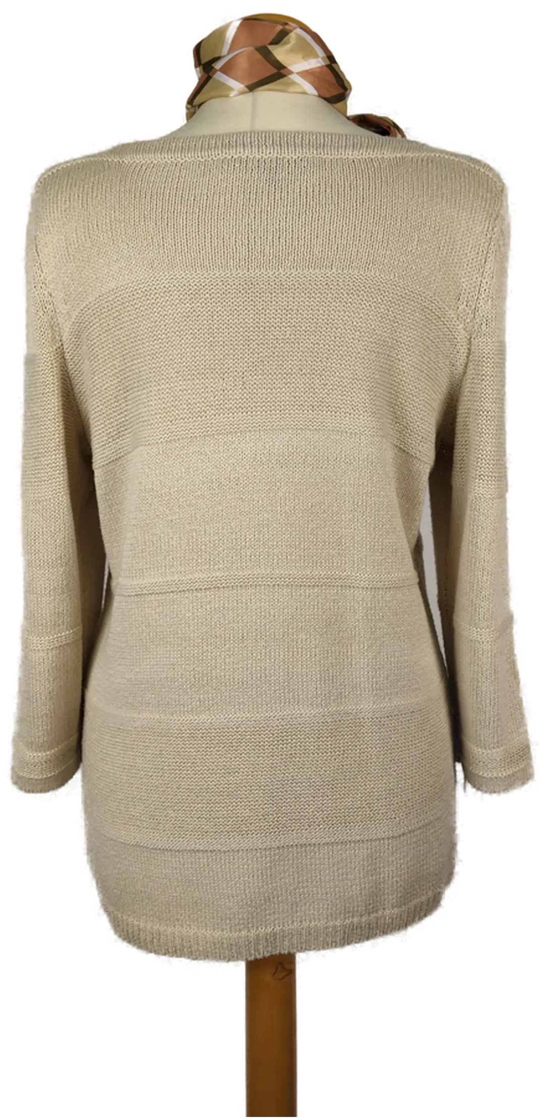 Bonita Damenpullover Beige Mit Schal | Wolle & Wärme – Bild 3