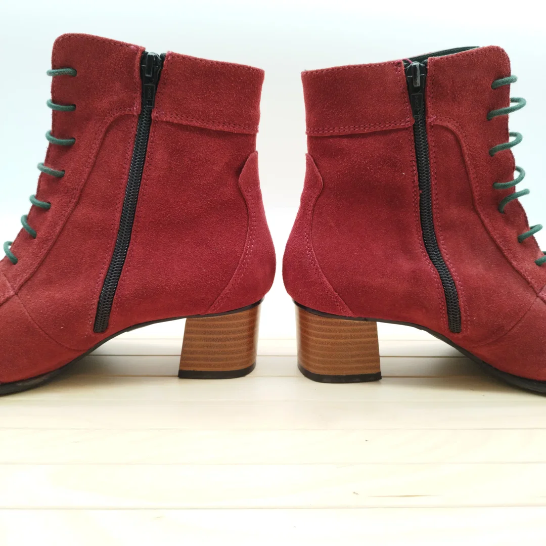 Deerberg Damen Schnürstiefelletten – rot – Größe 39 – Bild 5