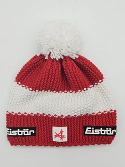 Eisbär Strickaube, rot/weiß – Vorschau 1