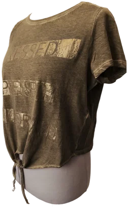 Passport, Damenshirt, Gr.40, Farbe grau-olive – Vorschau 3
