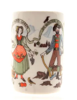 Fürstenberg „Jahreszeiten“ Schnaps-Set – Design Susanne Dölker – Flasche + 6 Gläser - Bild 3