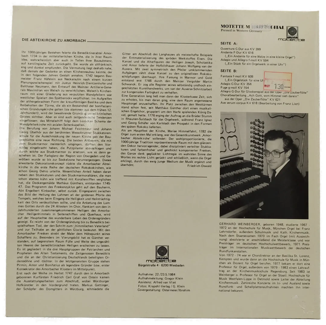Wolfgang Amadeus Mozart Orgelwerke – Bild 2
