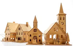 Holzdorf mit Kirche & Rathaus beleuchtbar ca. 10–18 cm - Bild 5