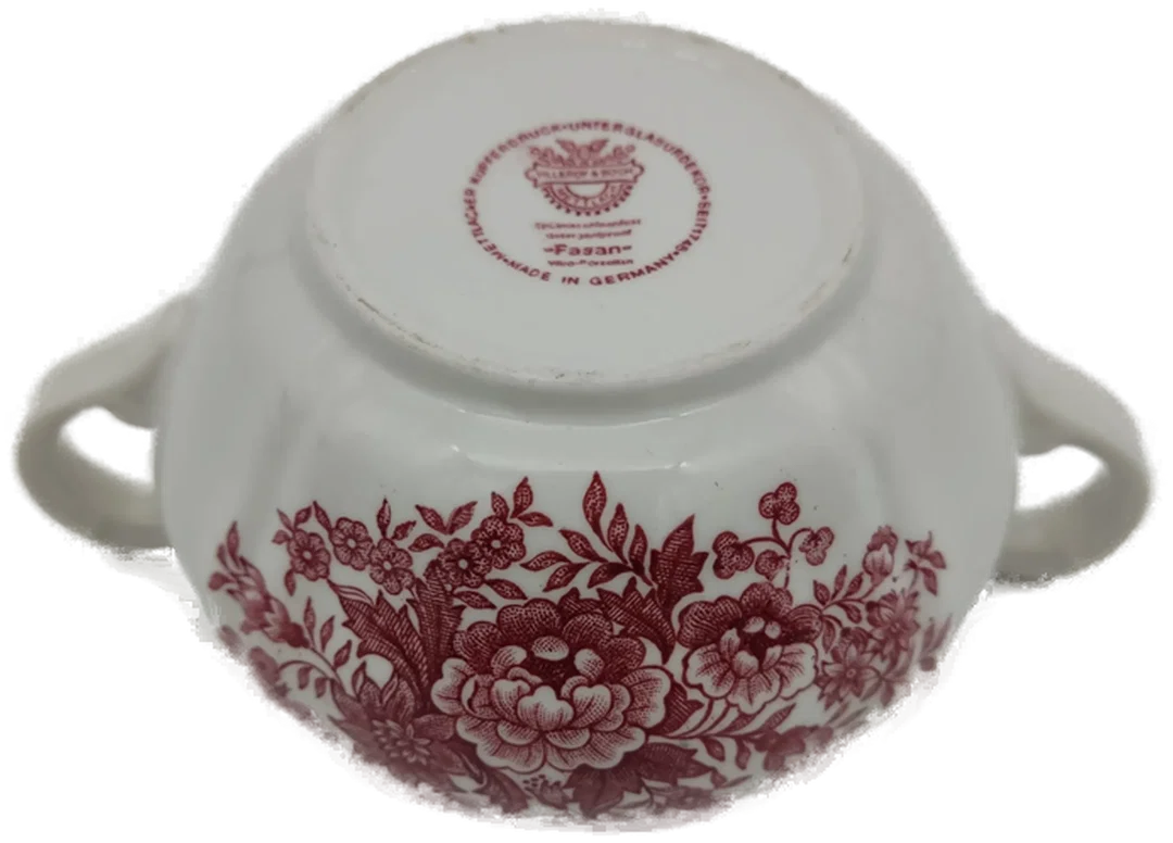 Villeroy & Boch Zuckerdose "Fasan" rot – Bild 2