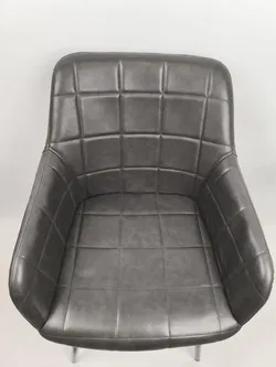 Set aus 3 Kunstleder-Stühlen mit Armlehnen - Bild 2