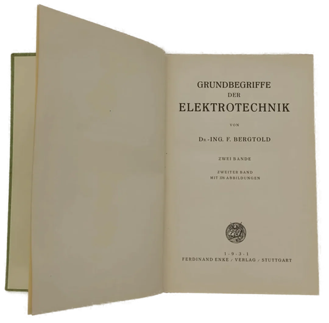 Buch Grundbegriffe der Elektrotechnik von Fritz Bergtold Zweiter Band – Bild 2