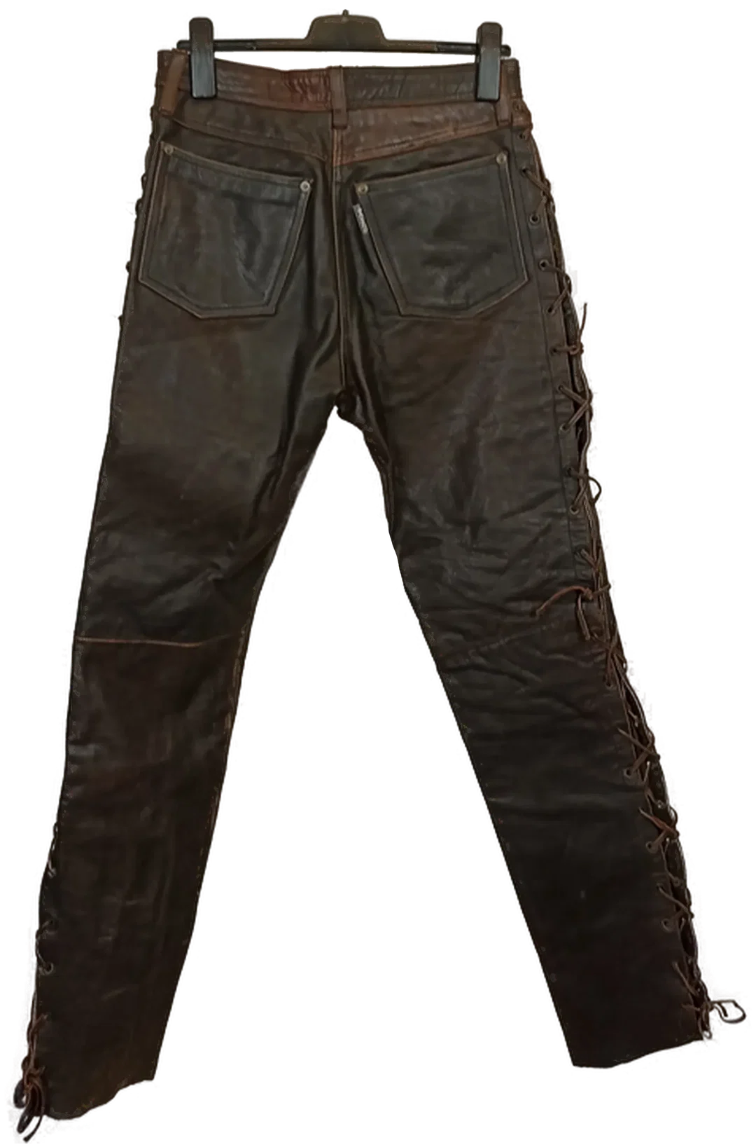 Gaucho Herren Leder Motorradhose braun Gr. 34 – Bild 2