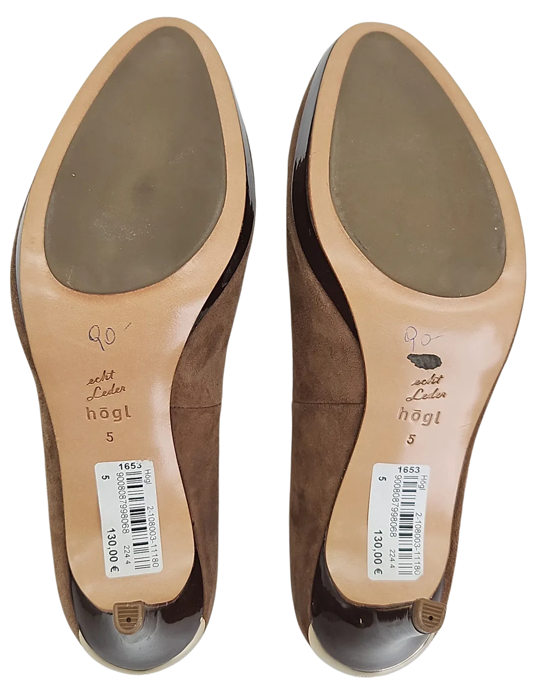 Högl Damen Veloursleder Pumps, braun - EU 37,5 – Bild 5