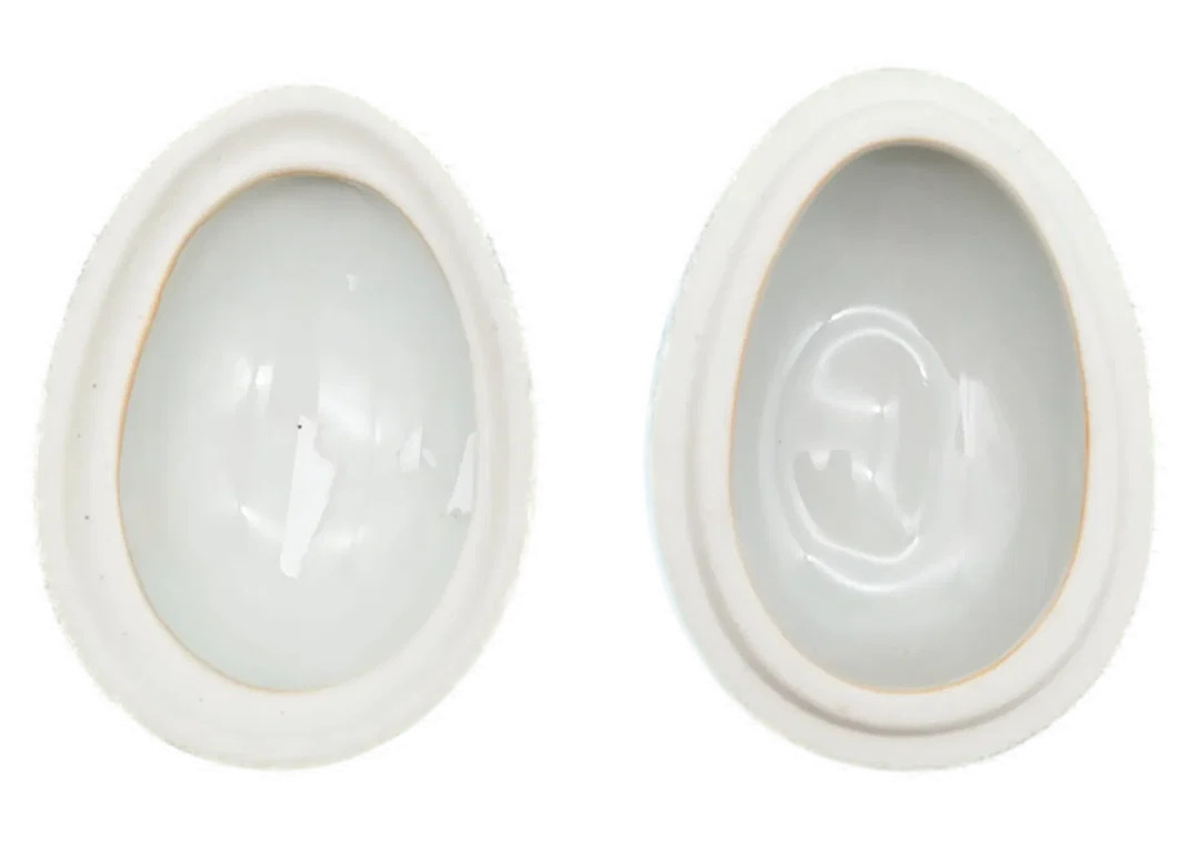 Ei-förmiges Schmuck-Döschen - Bemalt / 11x9x6 cm – Bild 2