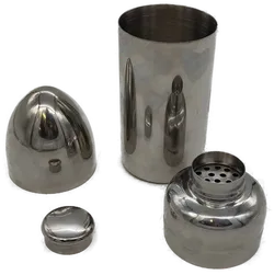 Vintage Cocktail-Mixer / Shaker aus Edelstahl, Höhe 20cm Made in Italy 1960er - Bild 3