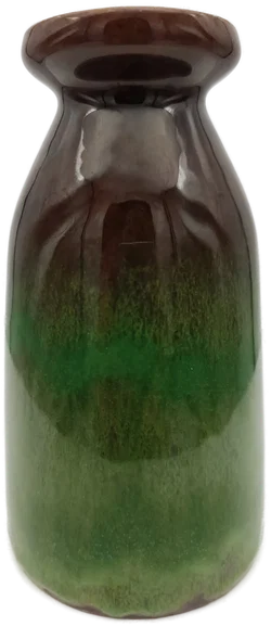 Strehla Keramik Vase Grün-Braun | DDR-Sammlerstück - Bild 1