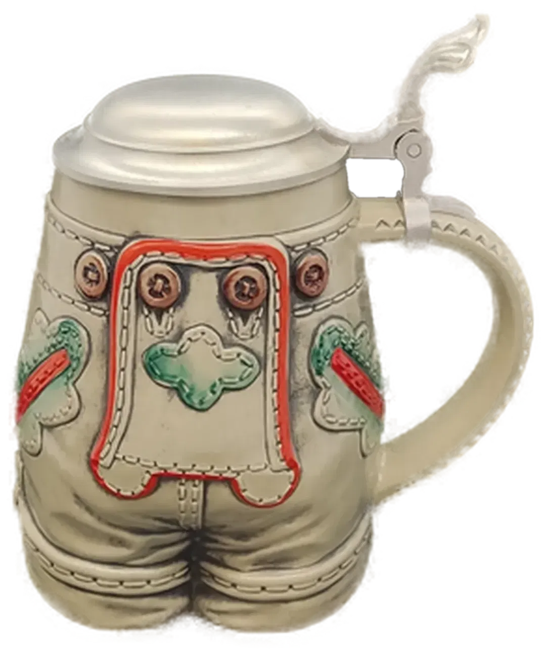 Gerz Bierkrug mit Zinndeckel - 16cm Höhe - Bild 4