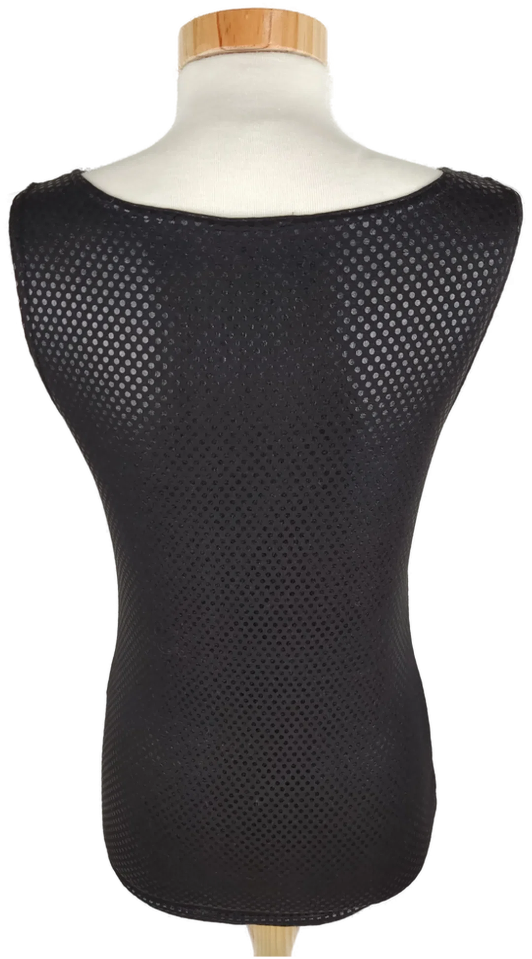 T-Shirt "Fishbone", ärmellos mit Rundhalsausschnitt, schwarz gemustert, Größe S – Bild 3
