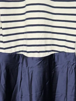 ZARA Damen Maxikleid, marine/weiß - Gr. L  - Bild 3