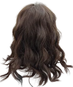 Echthaar Perücke halblang, braun - Bild 2