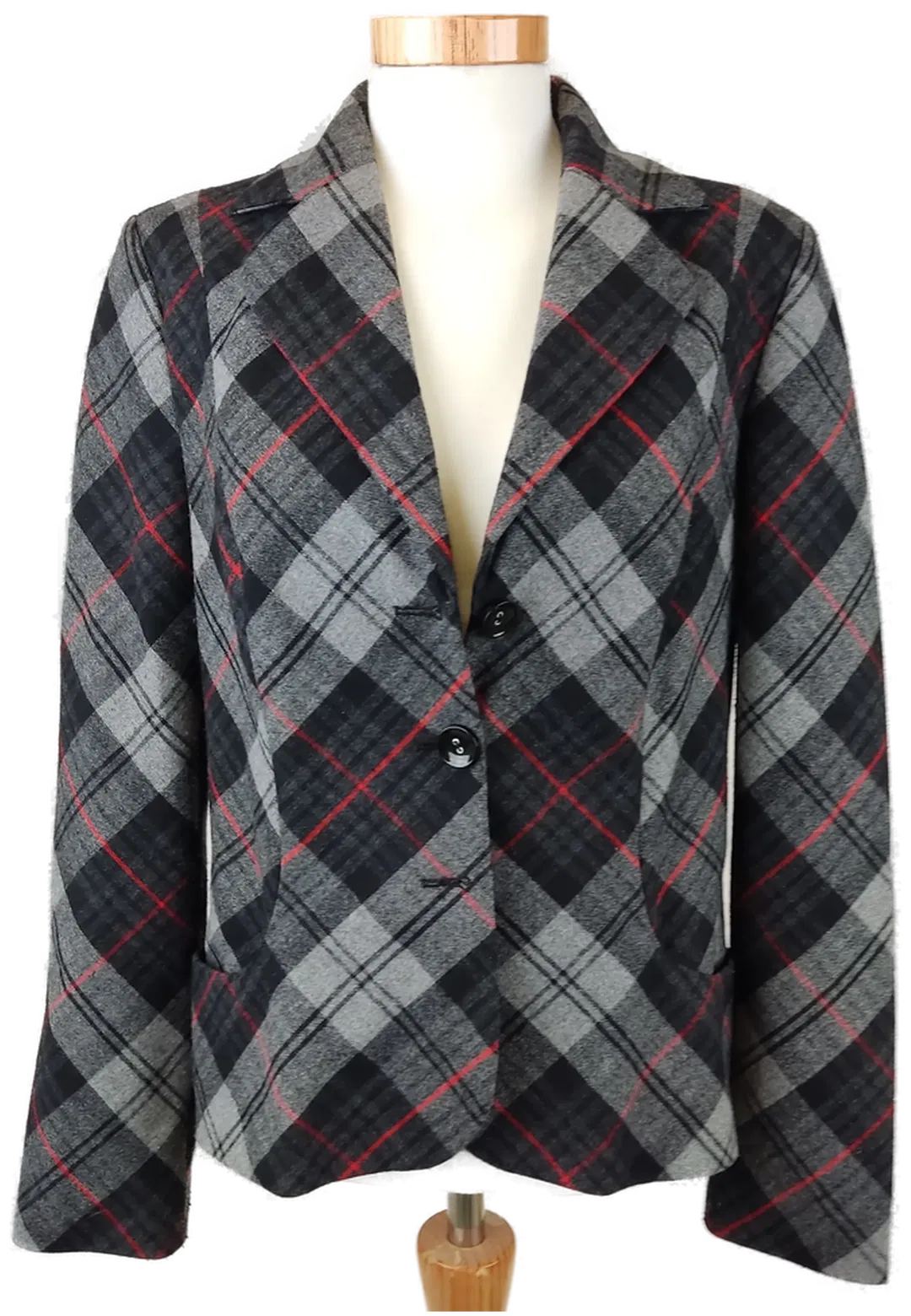 s.Oliver Damenblazer schwarz, grau kariert -38 (M) - Bild 1