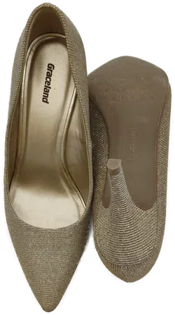 Graceland Damen  Pumps High Heels gold glänzend - Gr. 37 - Bild 4