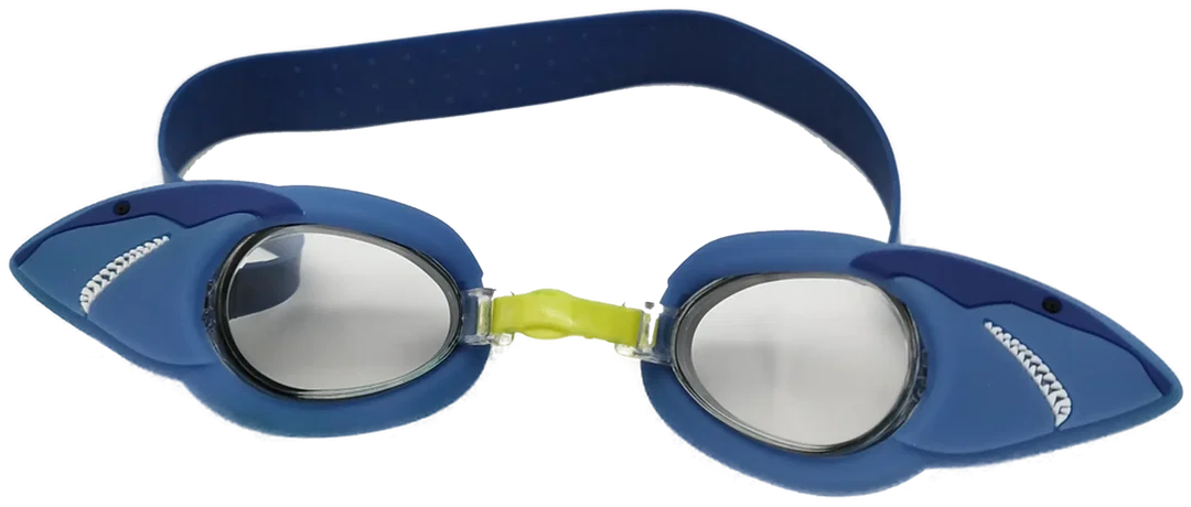 Tchibo Haifisch Schwimmbrille - Band ca. 35cm / blau-gelb - Bild 4