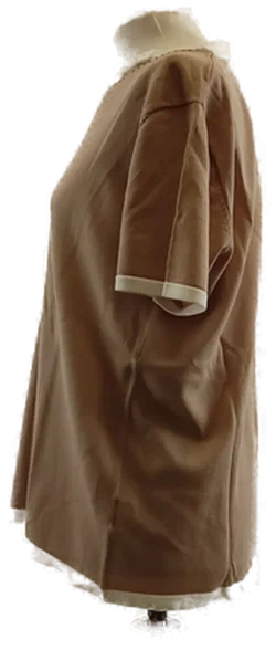 Damen T-Shirt in Beige - Hochwertige Viskose, Größe EUR 38 - Casual Style - Bild 2