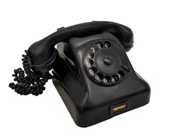 Vintage Bakelit Telefon Wählscheibe – Deko Requisite Tischfernsprecher