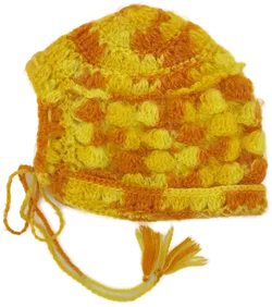 Vintage Babyoutfit handgehäkelt in Gelb/Orange - Bild 3