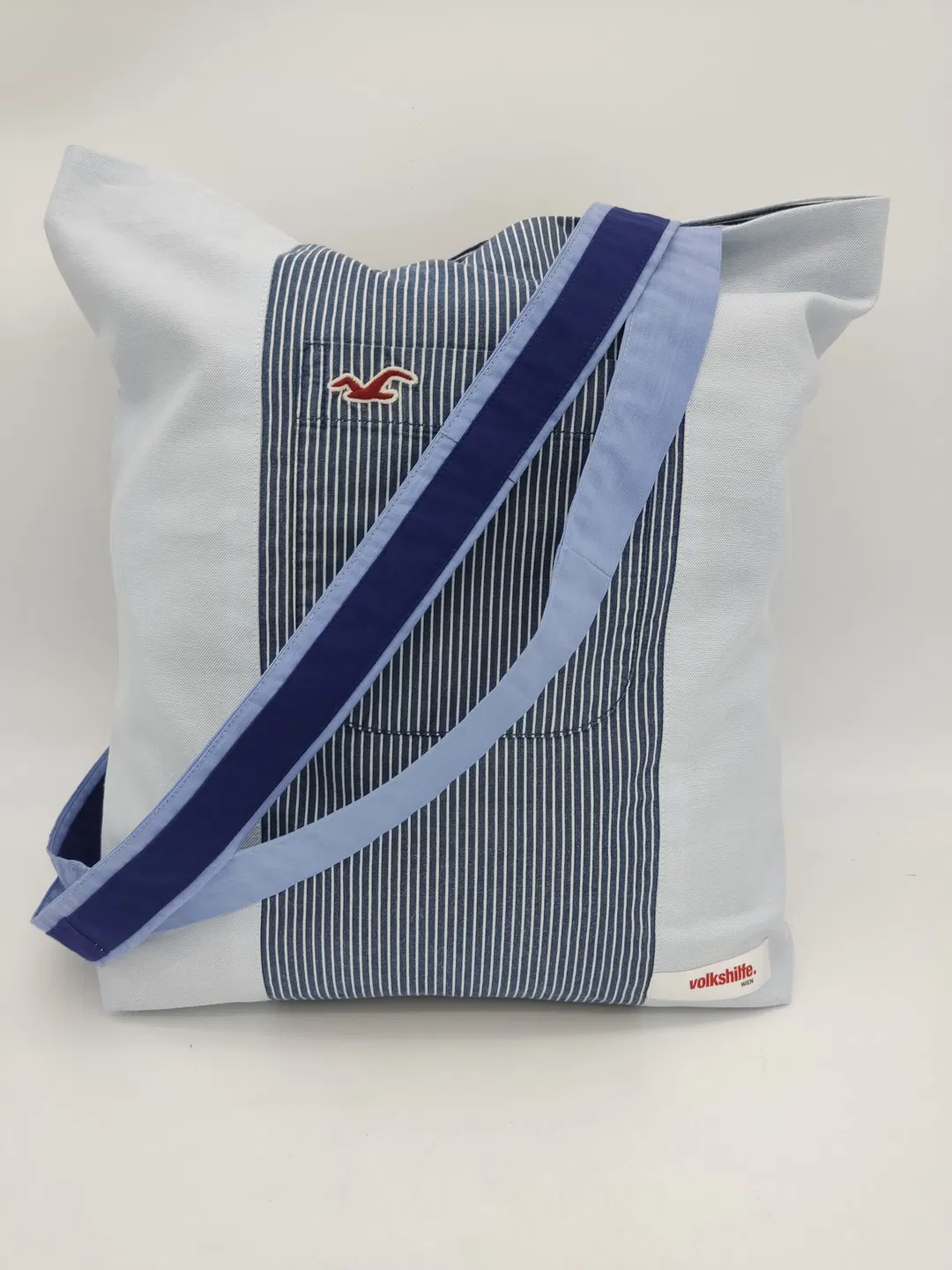 Tragtasche Stoff mehrfarbig + Henkel - Bild 1