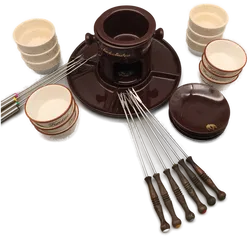 Schokofondue Set, Keramik, Weihnachten - Bild 4