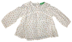United Colors of Benetton Kindershirt weiß gemustert Gr. 68