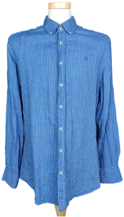 Jean Carriere Herren Hemd blau getreift - L - Bild 1