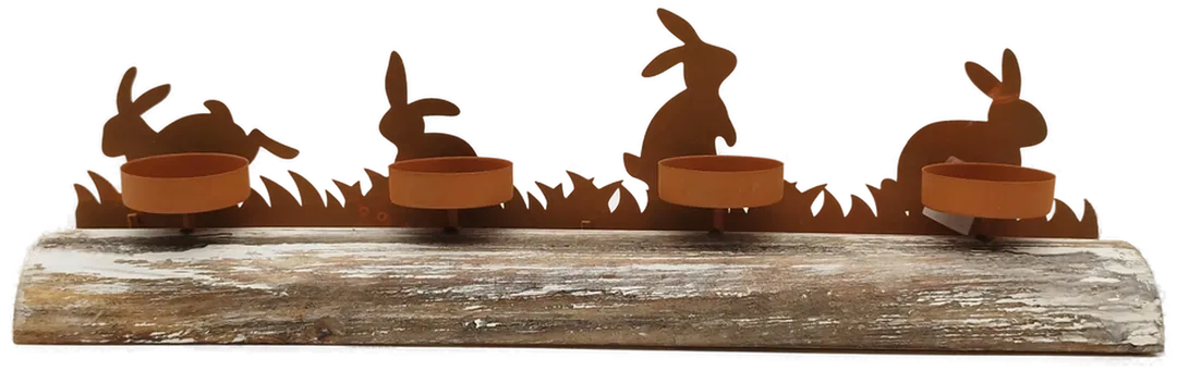 Kerzenständer Ostern mit vier Häschen! - Bild 1