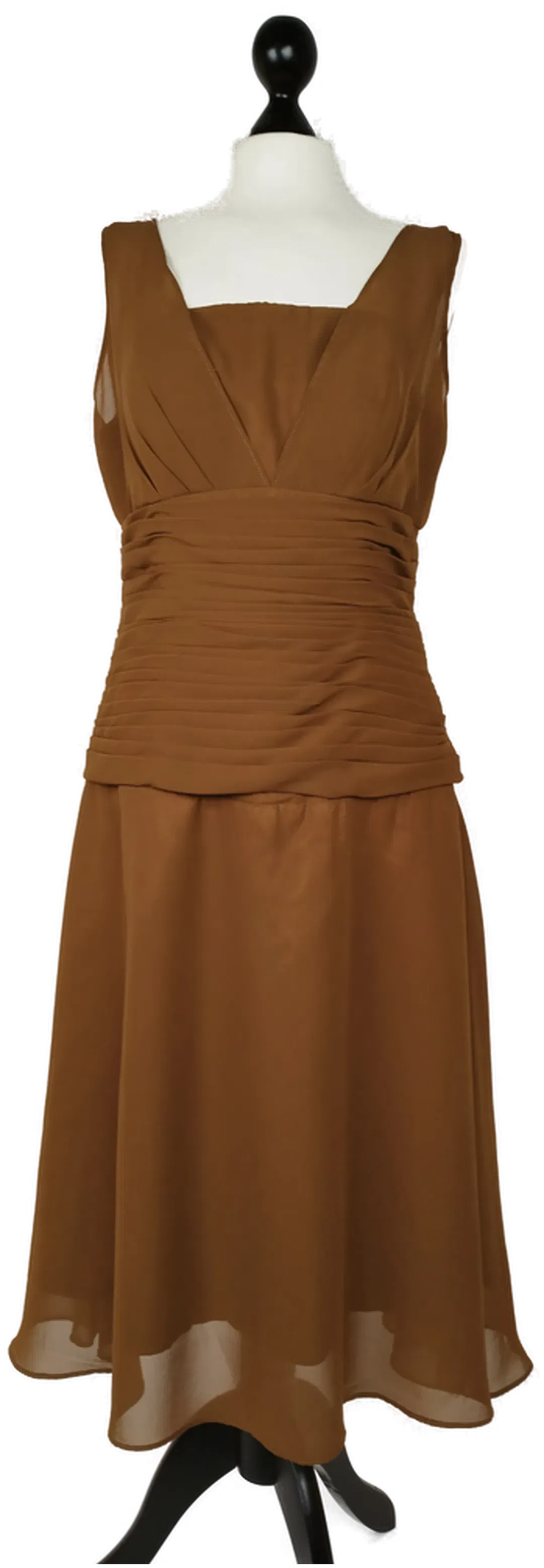 Elegantes Kleid - wattiertes Bustier integriert, schmeichelnde Raffung - Bild 1