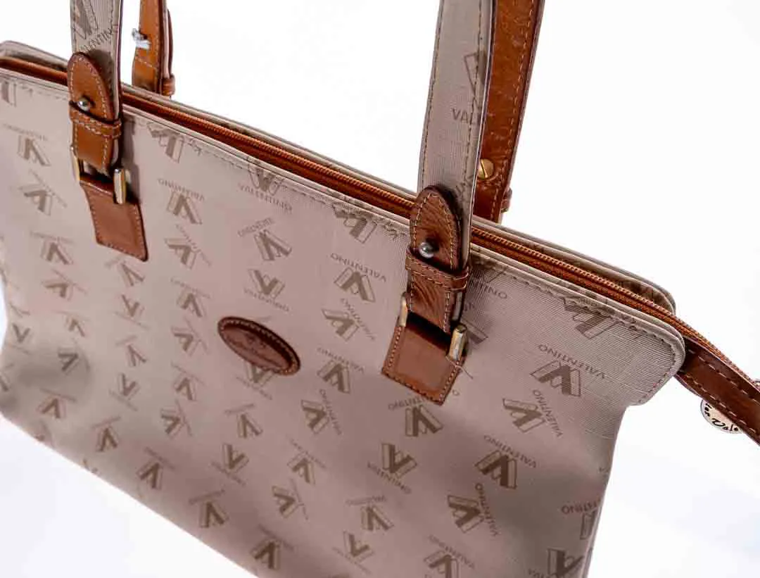 WALTER VALENTINO Damenhandtasche in braun-beige – Bild 4