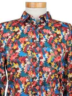 Dantendorfer Damen Leinen Bluse, multicolor - Gr. XS  - Bild 4
