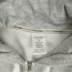 Calvin Klein, Kapuzen Sweatjacke, grau, Gr. L  – Vorschau 3