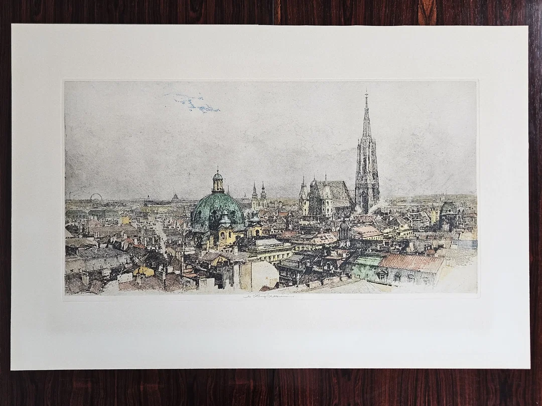 Wien - Luigi Kasimir - Radierung in Farbe  - Bild 4